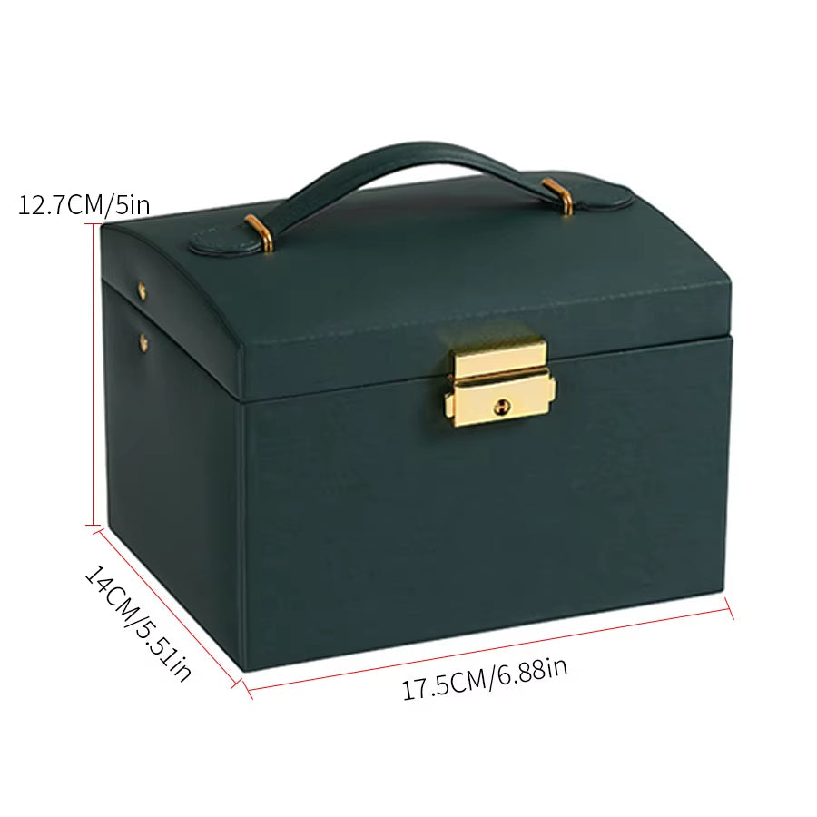 1PC, Lock Arch Three-Layer Jewelry Box, Suitable for All Kinds of Jewelry Storage