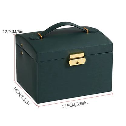 1PC, Lock Arch Three-Layer Jewelry Box, Suitable for All Kinds of Jewelry Storage