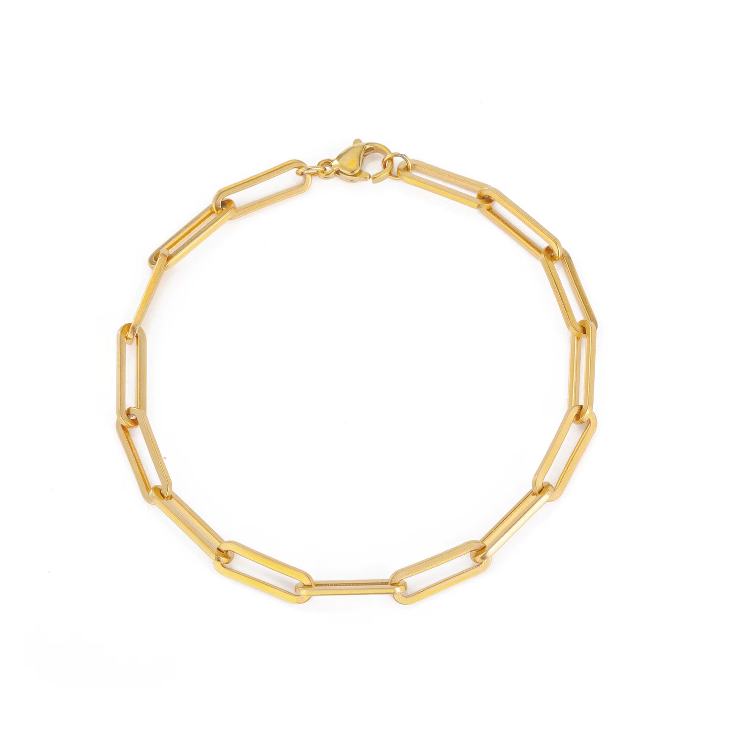 Simple Stainless Steel Bracelets for Woman Gold Color Link Chain Ladies Bracelet Classic Jewelry Wholesale/Dropshipping