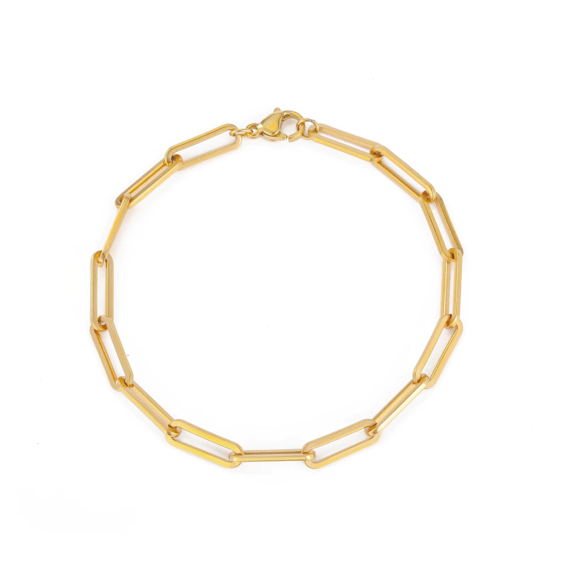 Simple Stainless Steel Bracelets for Woman Gold Color Link Chain Ladies Bracelet Classic Jewelry Wholesale/Dropshipping