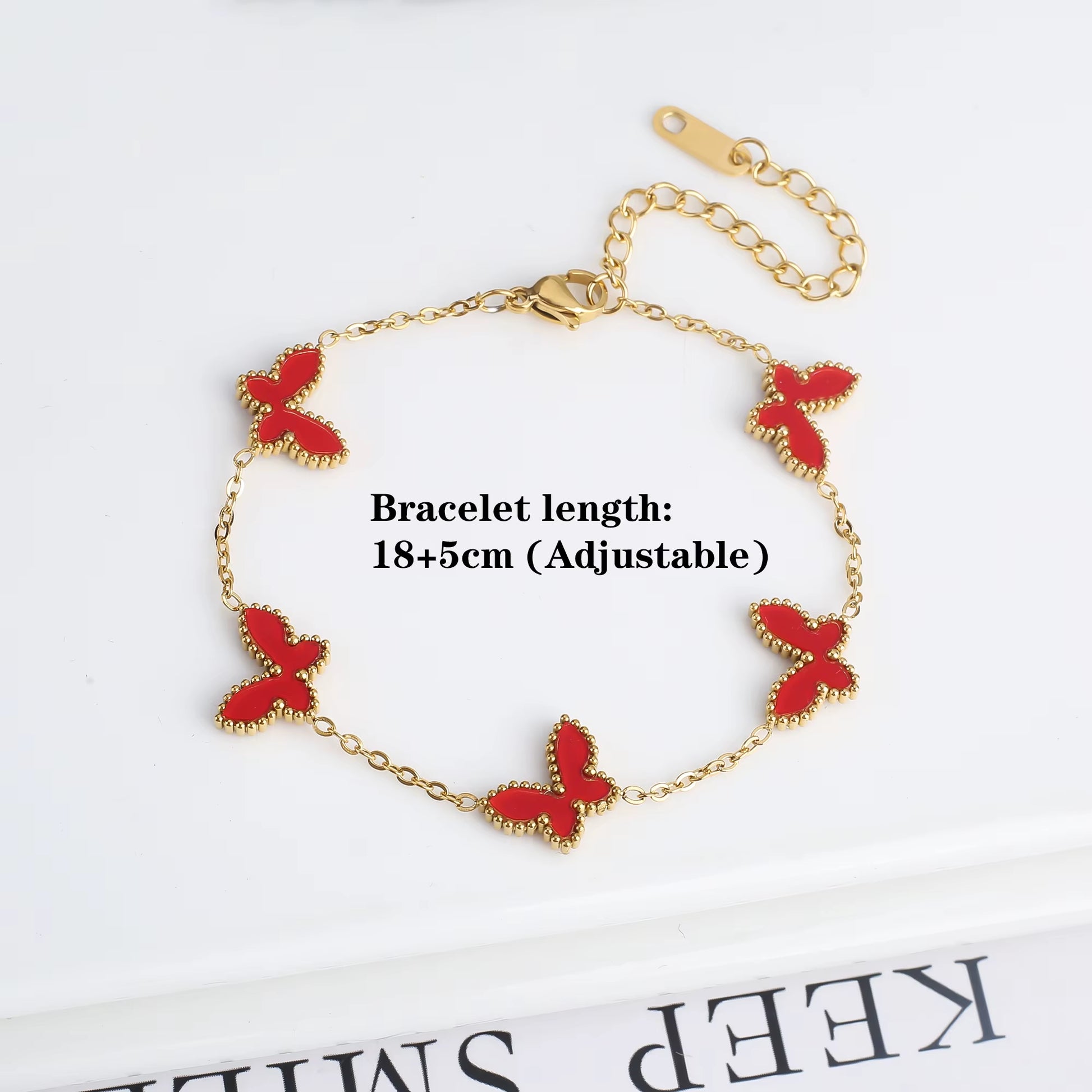 Hot Sale Luxury Stainless Steel Insect Butterfly Bracelet Simple for Woman Casual Holiday Party Jewelry Accessories Clover